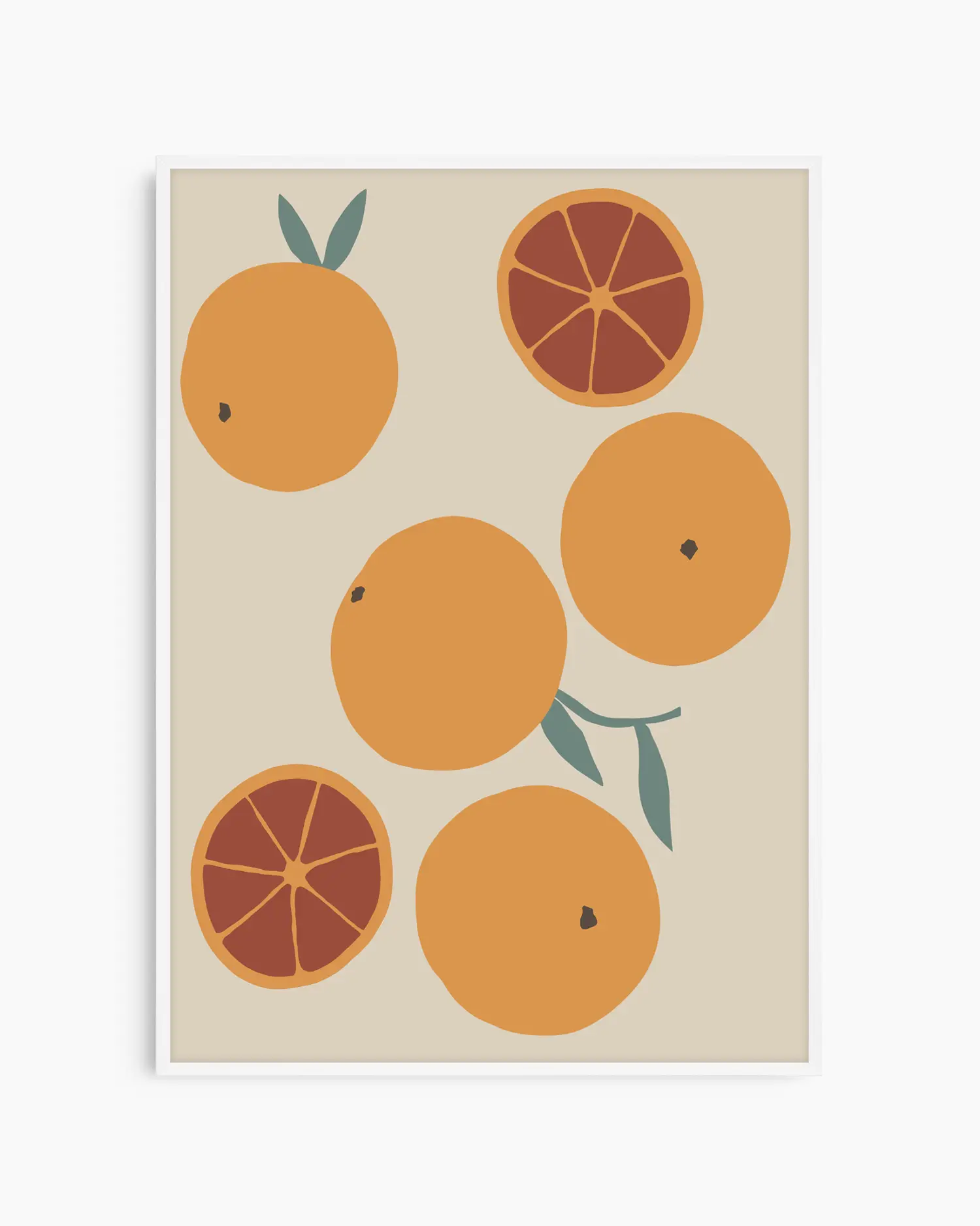 Warm, minimalist wall art in pastel golden yellow tones on a pastel golden yellow background, shown in a white frame.