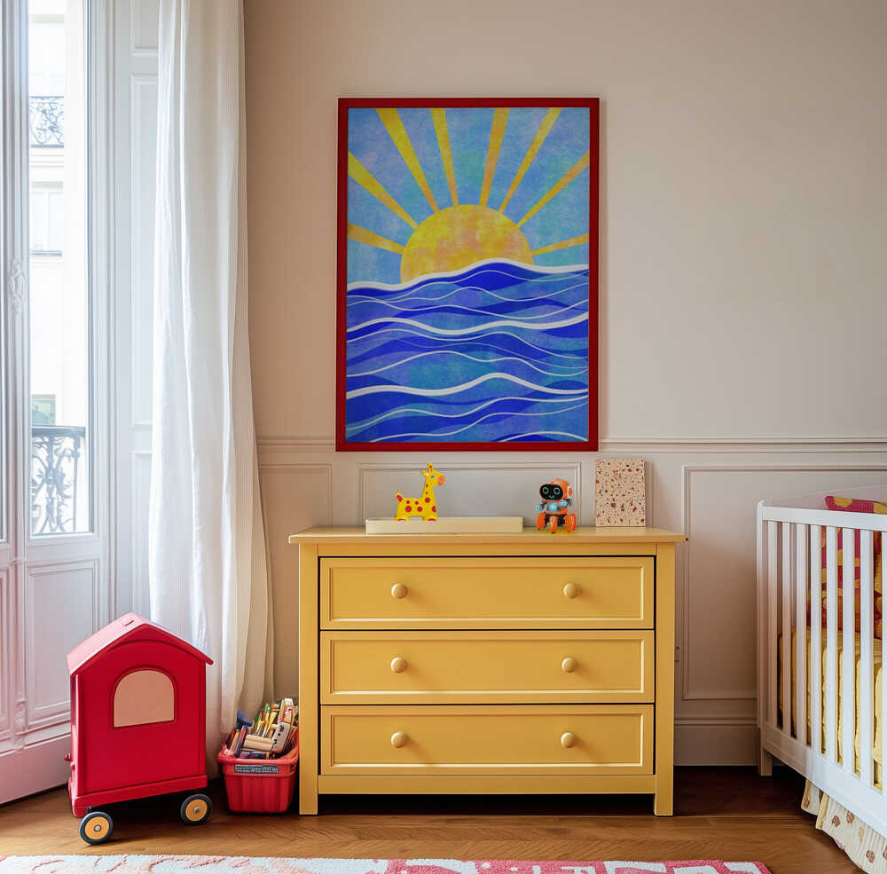 Zeezonsondergang Poster