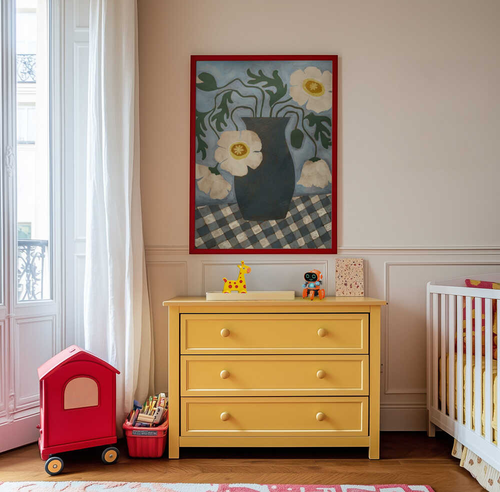 Witte IJslandse Klaprozen Poster