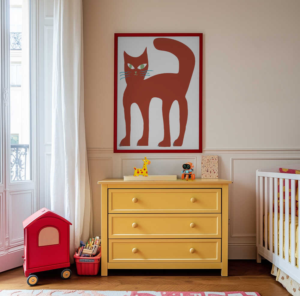 Grote Rode Kat Poster