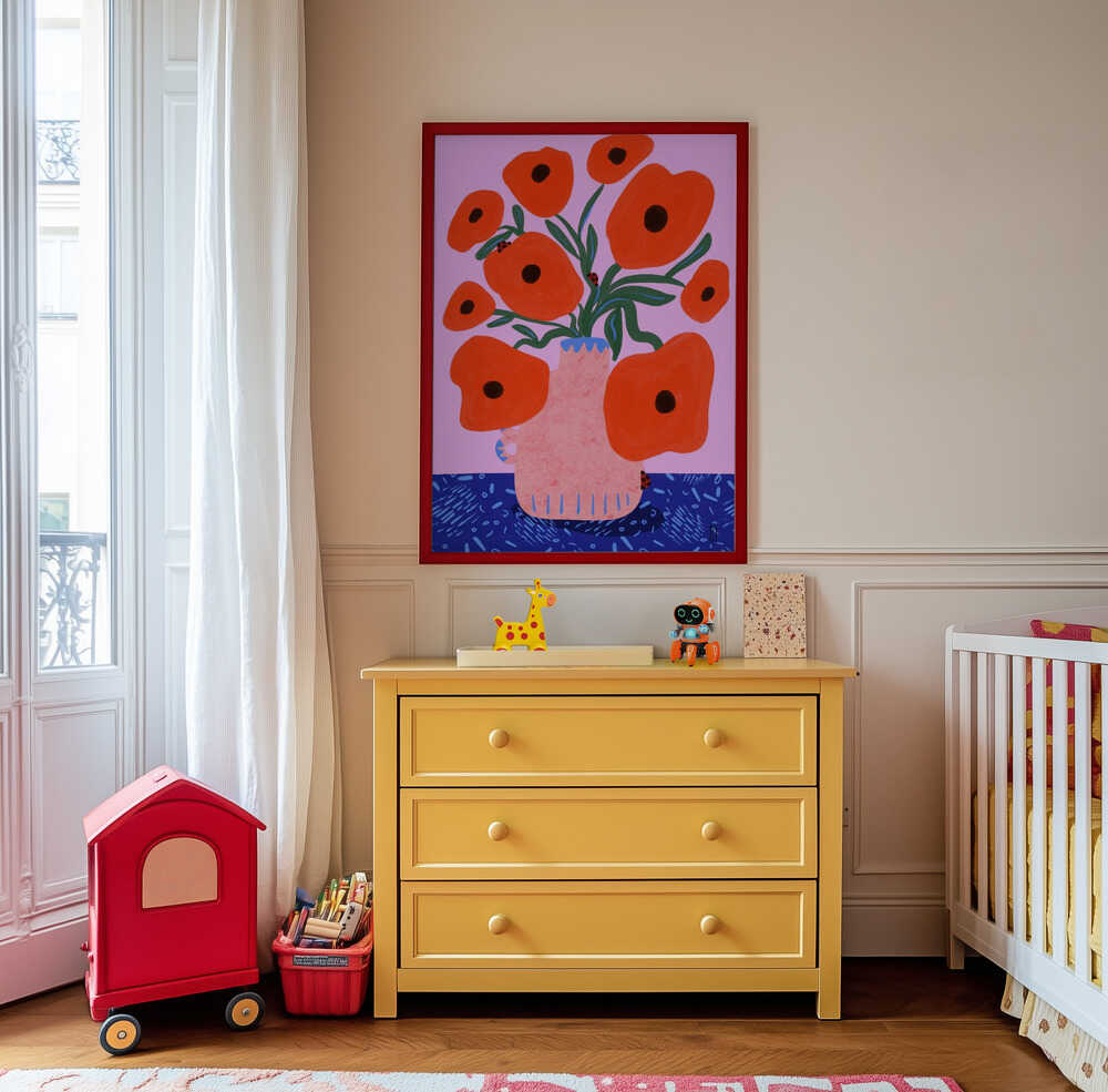 Karmozijnrode Klaprozen Poster