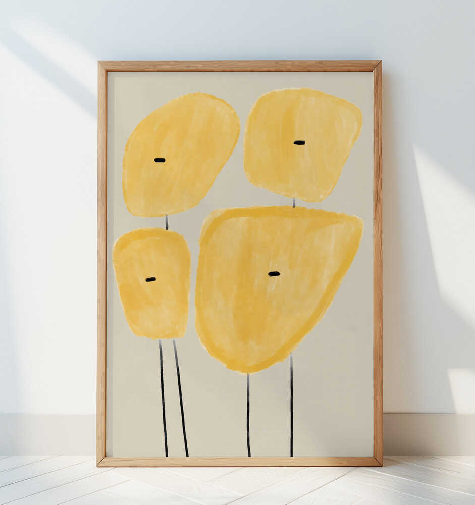 Gouden Bloemblaadjes Poster