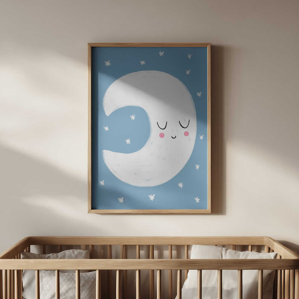 Kleine Blauwe Maan Poster
