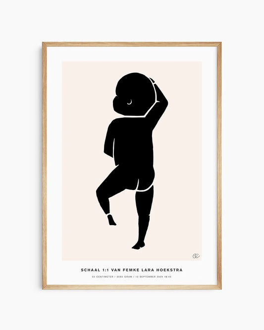De Geboorteposter met naam, geboortedatum en lengte