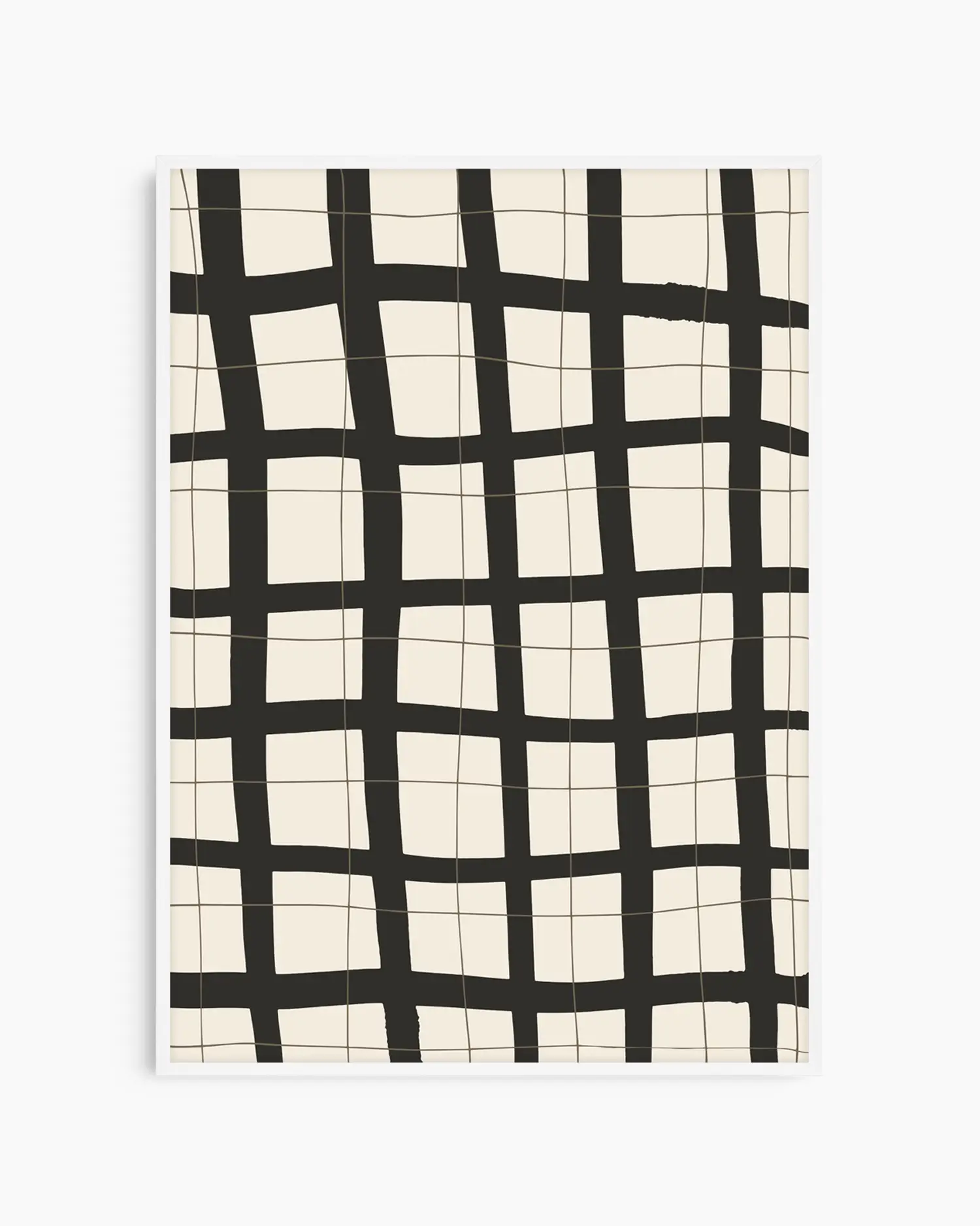 Warm, minimalist wall art in light gray tones on a light gray background, shown in a white frame.