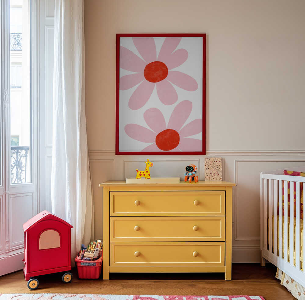 Roze Bloemblaadje Poster