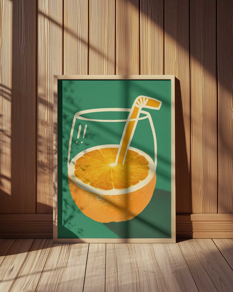 Levendige Sinaasappel Drank Poster
