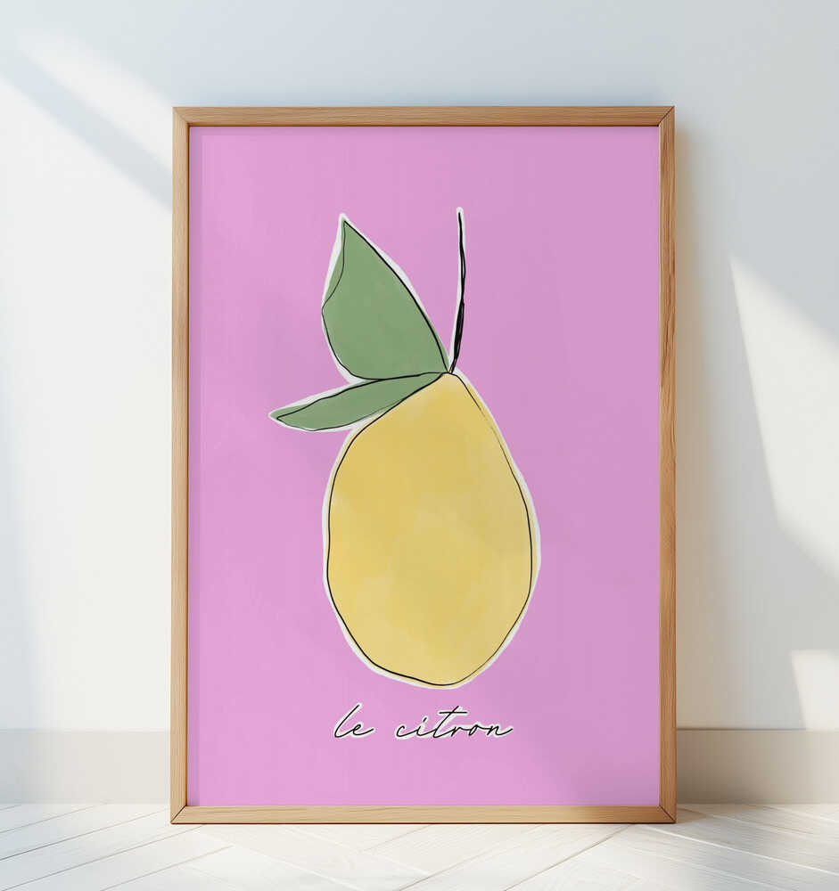 Le Citron Roze Poster