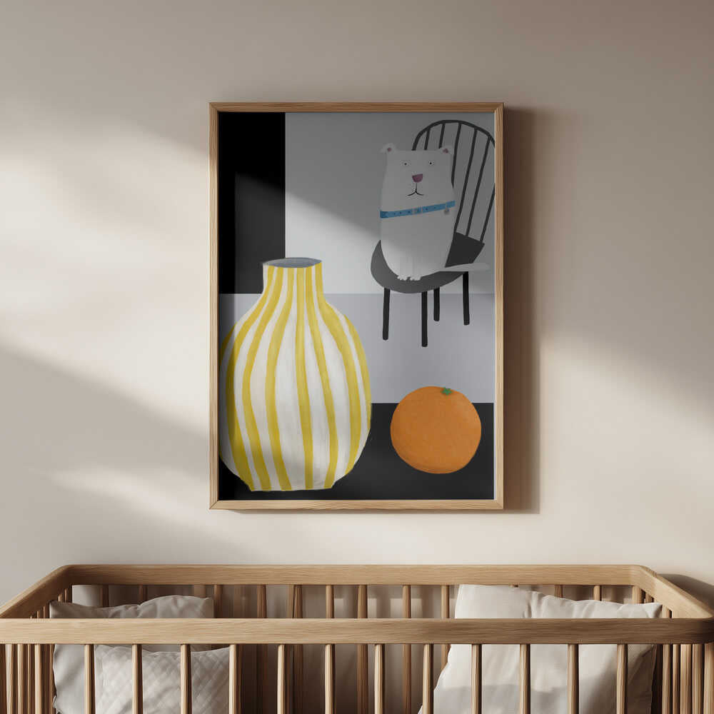 Grappige Witte Hond Poster