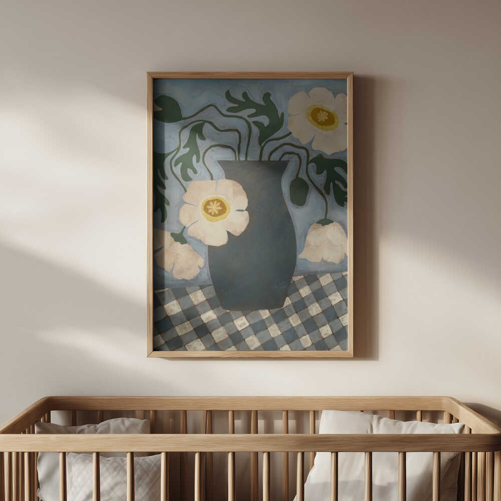 Witte IJslandse Klaprozen Poster